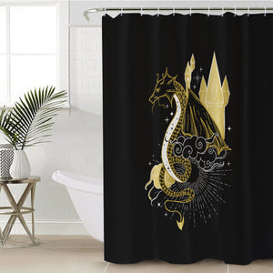 Golden Dragon & Royal Tower SWYL4244 Shower Curtain