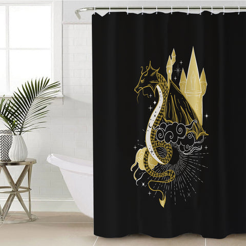Image of Golden Dragon & Royal Tower SWYL4244 Shower Curtain