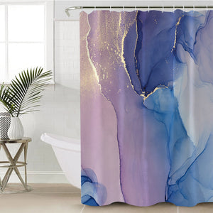 Splash Golden Blue & Purple Indigo SWYL4280 Shower Curtain