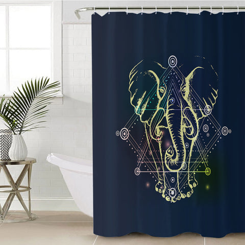 Image of Yellow Elephant Zodiac SWYL4289 Shower Curtain