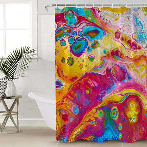 Image of Splash Multicolor Gradient SWYL4297 Shower Curtain