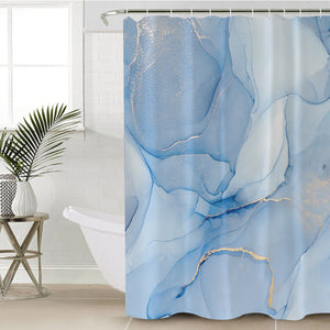 Golden Splash Shade Of Blue SWYL4310 Shower Curtain