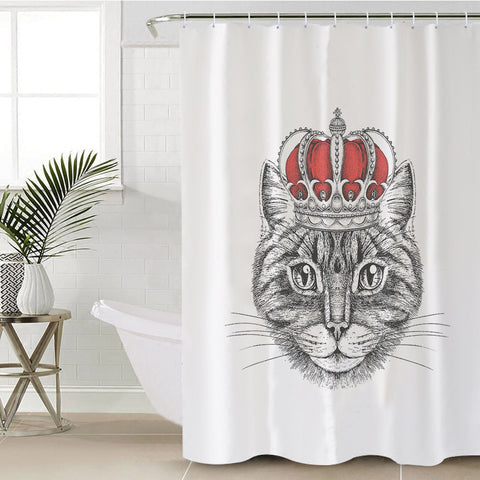 Image of Royal King Crown Cat SWYL4321 Shower Curtain