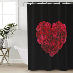 Roses in Heart Pattern SWYL4329 Shower Curtain