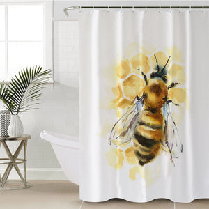 Queen Bee Watercolor Painting SWYL4404 Shower Curtain