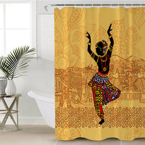 Dancing Egyptian Lady In Aztec Clothes SWYL4426 Shower Curtain