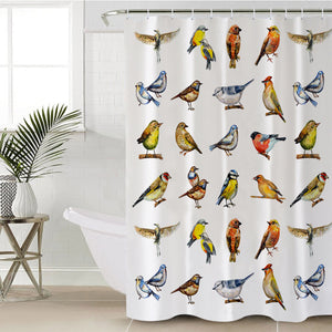 Colorful Bird Collection SWYL4445 Shower Curtain