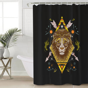 Vintage Lion Arrows Aztec Illustration SWYL4447 Shower Curtain