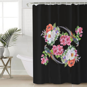 Twin Flowers & Birds SWYL4449 Shower Curtain