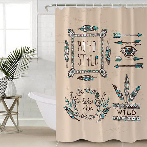 Image of Vintage Boho Style & Chic SWYL4452 Shower Curtain
