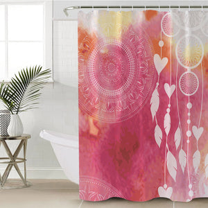 Mandala Dream Catcher Pink Theme SWYL4456 Shower Curtain