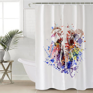 Colorful Spray Elephant SWYL4496 Shower Curtain