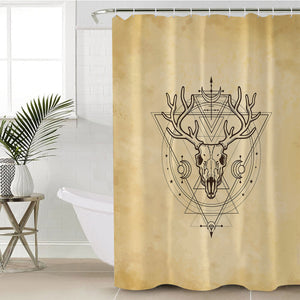 Vintage Deer Skull Zodiac SWYL4504 Shower Curtain
