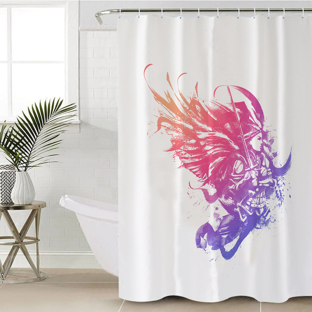 Gradient Color Fight Wings Warrior SWYL4506 Shower Curtain