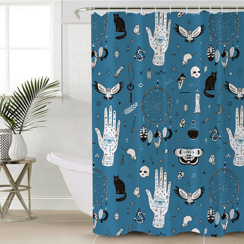 Image of Tatto Hands & Mini Sketch SWYL4509 Shower Curtain