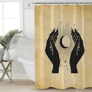 Vintage Flash Hands & Moon Light SWYL4510 Shower Curtain