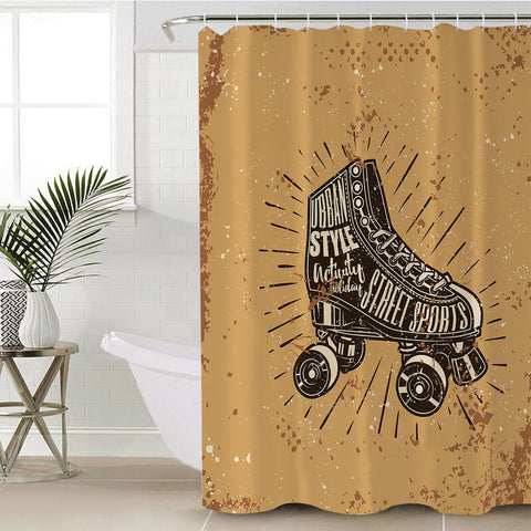 Image of Retro Patin Shoes Urban Style Street Sport SWYL4522 Shower Curtain