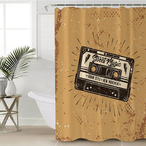 Image of Retro Cassette Street Music SWYL4526 Shower Curtain