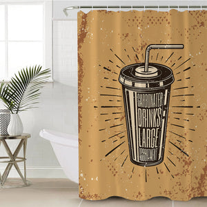 Retro Carbonated Drink Glass SWYL4527 Shower Curtain