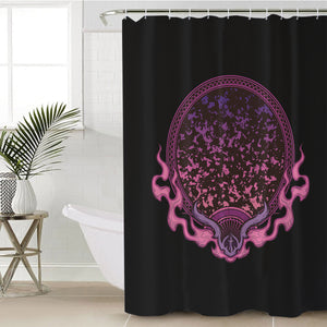 Magic Dark Pink Fire Mirror SWYL4537 Shower Curtain