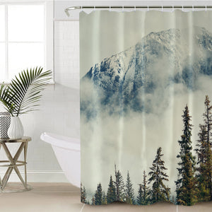 Pine Plants Fog Landscape SWYL4539 Shower Curtain