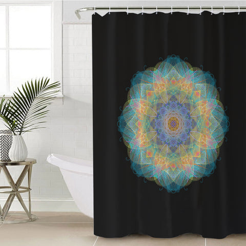 Image of Magic Colorful Lotus Mandala SWYL4542 Shower Curtain