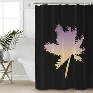 Gradient Purple Yellow Coconut Plant Shape SWYL4546 Shower Curtain