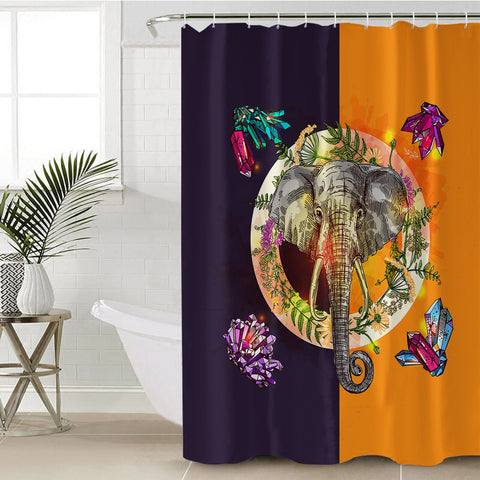 Image of 2-tone Diamond Elephant SWYL4581 Shower Curtain