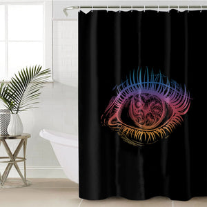 Colorful Eye Black Theme SWYL4601 Shower Curtain