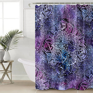 Purple Mandala Matrix SWYL4646 Shower Curtain