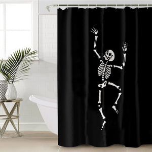 B&W Cute Skeleton SWYL4650 Shower Curtain