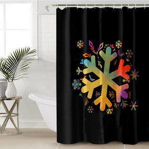 Colorful Snowflake Pattern SWYL4656 Shower Curtain