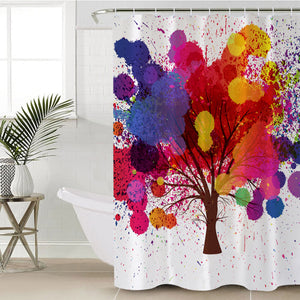 Colorful Splash Big Tree SWYL4657 Shower Curtain