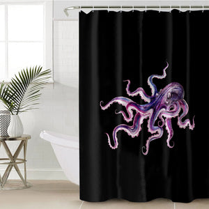 Dark Purple Octopus SWYL4662 Shower Curtain