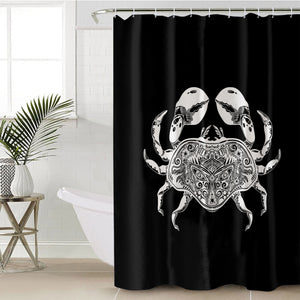 B&W Tattoo Crab SWYL4663 Shower Curtain