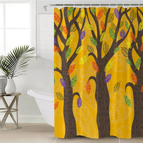Image of Colorful Leaves & Trees SWYL4729 Shower Curtain
