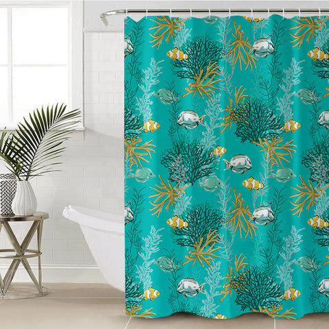Image of Tiny Creatures Marine Ocean SWYL4737 Shower Curtain