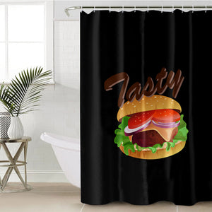3D Tasty Hamburger SWYL4747 Shower Curtain