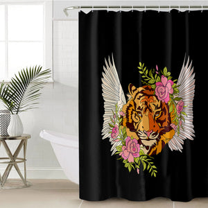 Floral Tiger Wings Draw SWYL4750 Shower Curtain