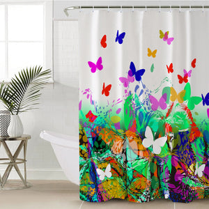Colorful Butterflies SWYL5183 Shower Curtain