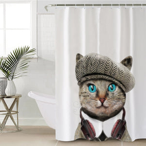 Artist Vibe Cat SWYL5185 Shower Curtain