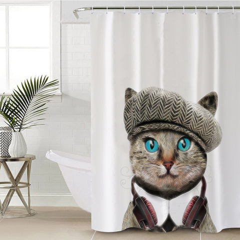 Image of Artist Vibe Cat SWYL5185 Shower Curtain