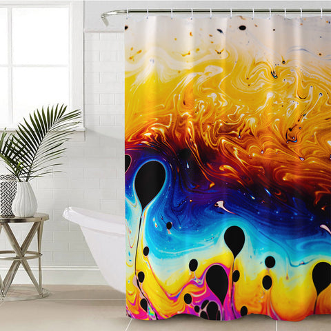 Image of Hot Lava Color SWYL5206 Shower Curtain