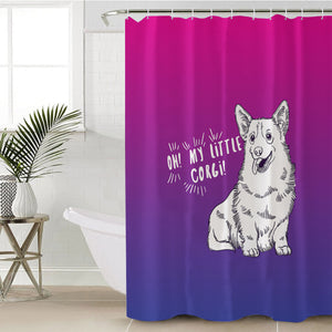 Little Corgi Purple Theme SWYL5251 Shower Curtain