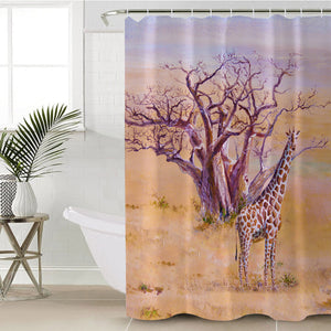 Watercolor Real Giraffe SWYL5254 Shower Curtain
