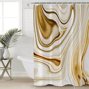 Golden Brown Old Paint Splatter SWYL5342 Shower Curtain