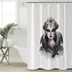 Watercolor Dark Female Witch SWYL5354 Shower Curtain