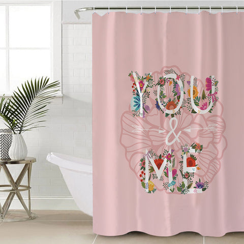 Image of Floral You And Me Pink Theme SWYL5446 Shower Curtain