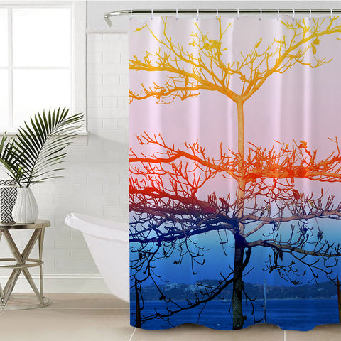 Image of Beautiful Color Big Tree SWYL5454 Shower Curtain