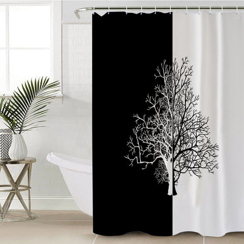 Image of B&W Big Plant SWYL5457 Shower Curtain